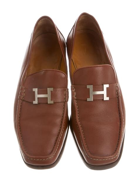 hermes loafers men's|men's hermes label leather slides.